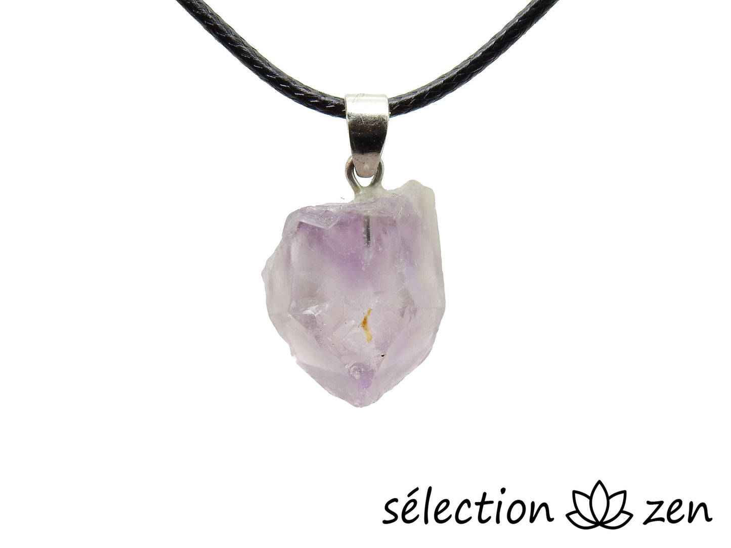collier minerai brut améthyste selection zen