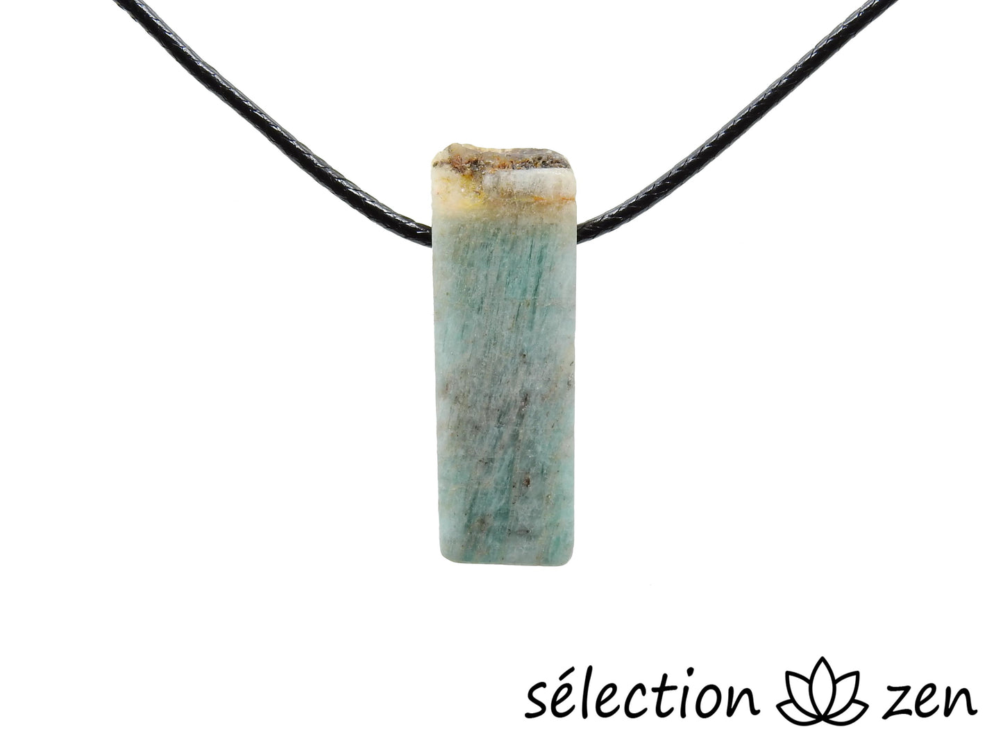 selection zen collier pierre sur cordon amazonite