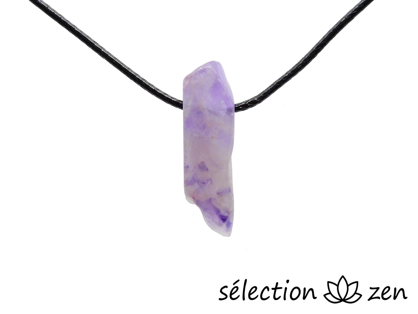 selection-zen collier pierre sur cordon améthyste