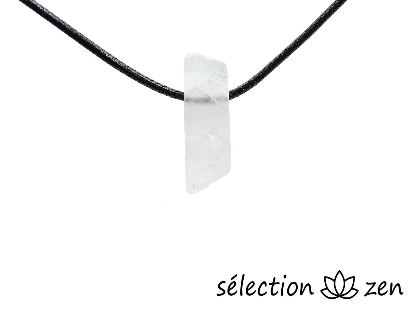 collier pierre sur cordon cristal de roche selection-zen