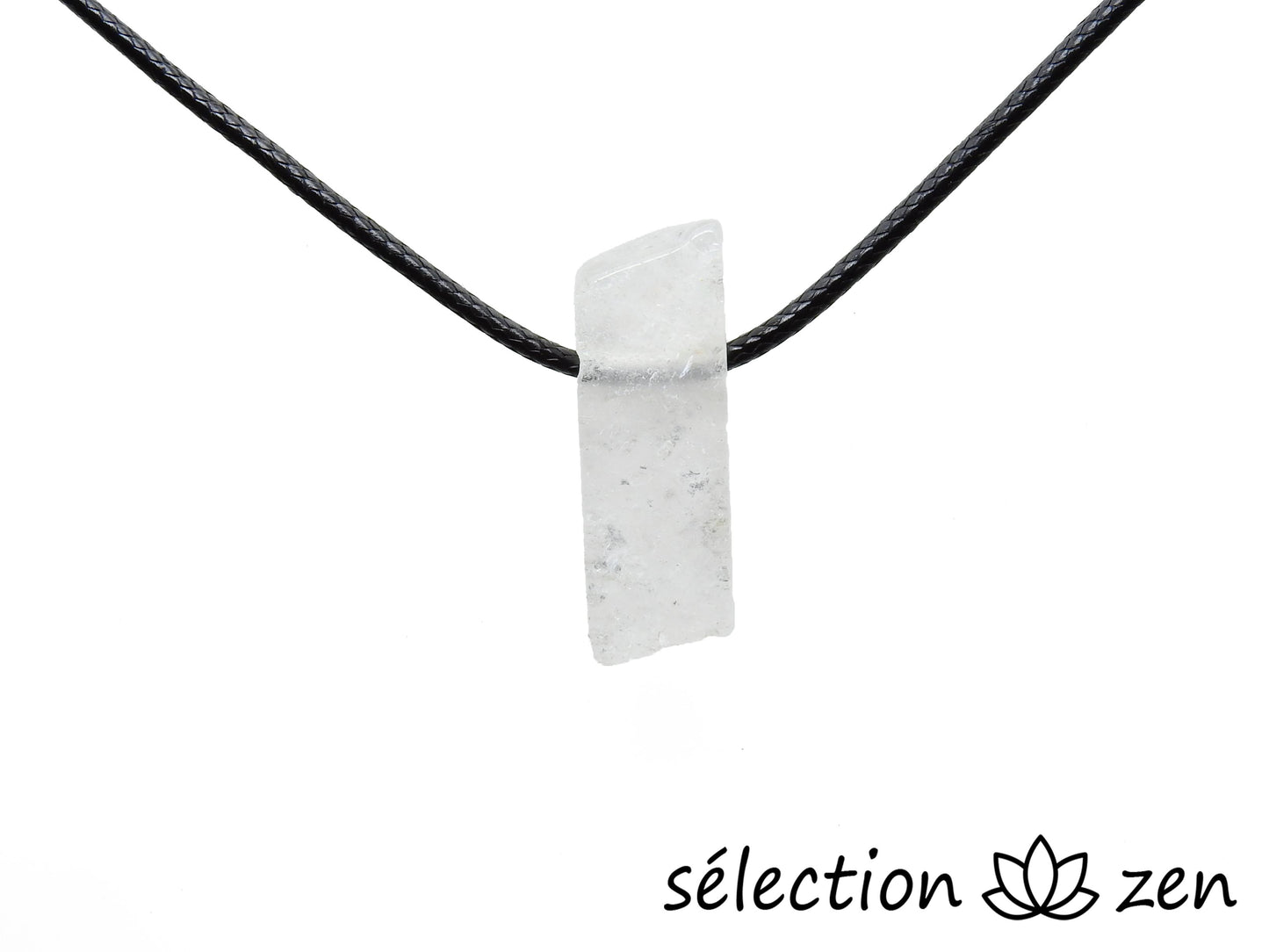 collier pierre sur cordon cristal de roche selection-zen