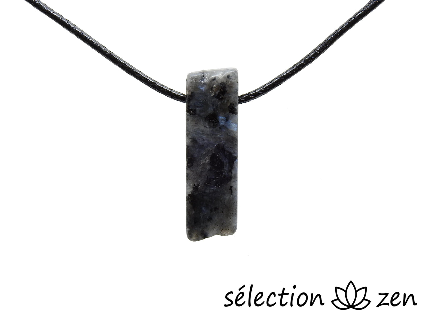 collier pierre sur cordon larvikite selection-zen