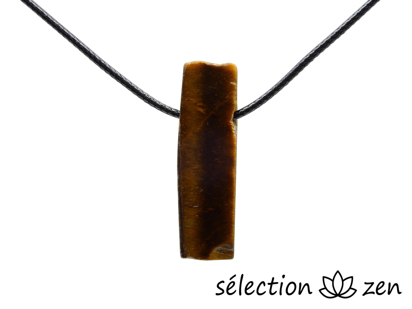 selection-zen collier pierre sur cordon œil de tigre jaune