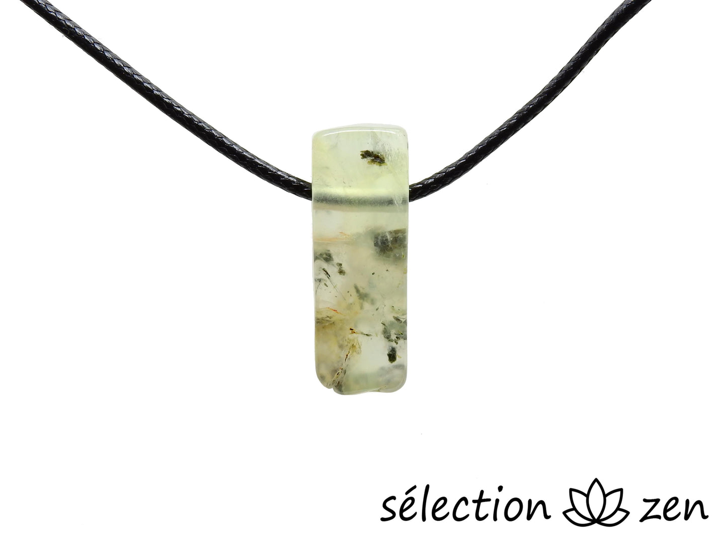 collier prehnite pierre sur cordon selection-zen