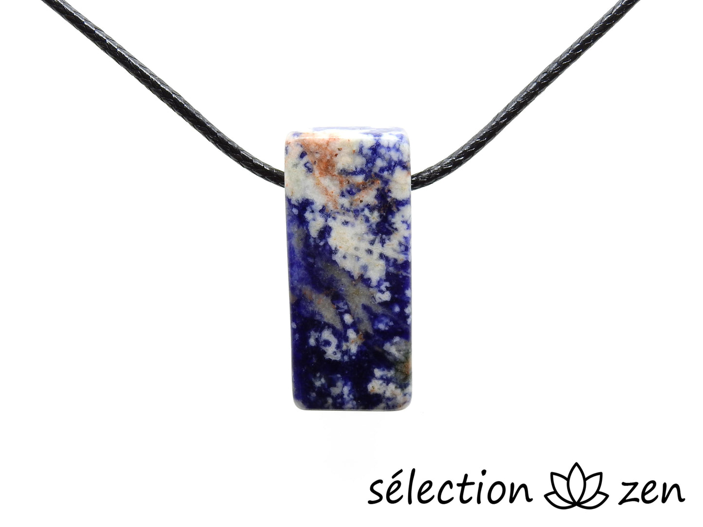 collier sodalite pierre sur cordon selection zen