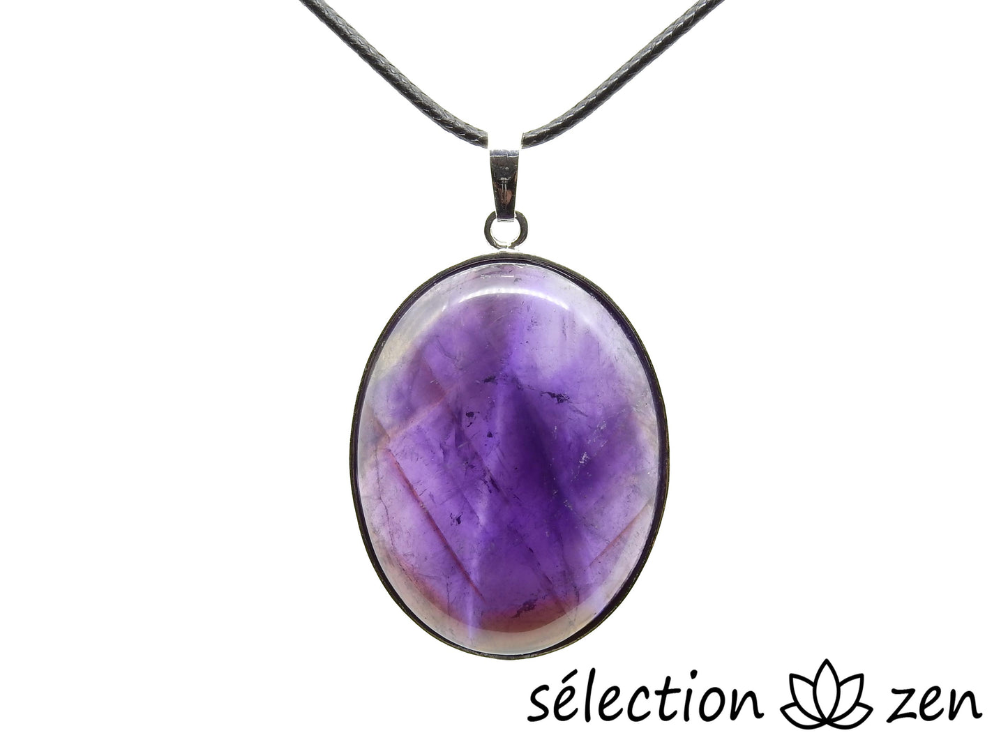 pendentif améthyste ovale 30x40mm selection-zen