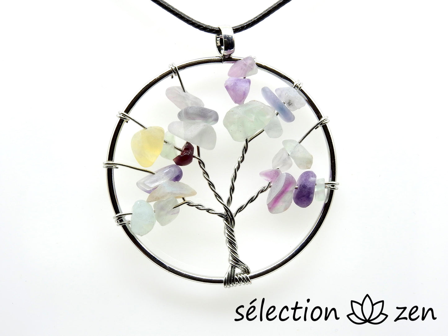 pendentif arbre de vie 5cm fluorite grand modèle selection-zen