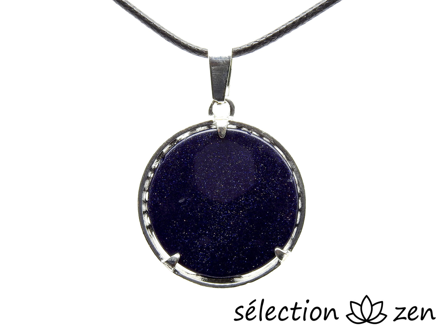 selection-zen pendentif arbre de vie pierre de sable bleu