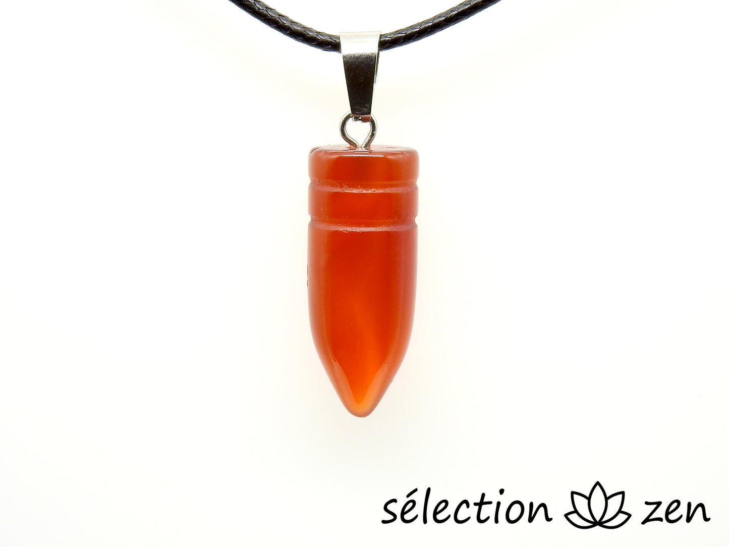 pendentif cornaline balle selection zen