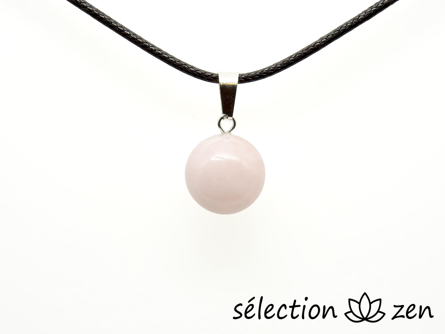 pendentif bille quartz rose selection-zen