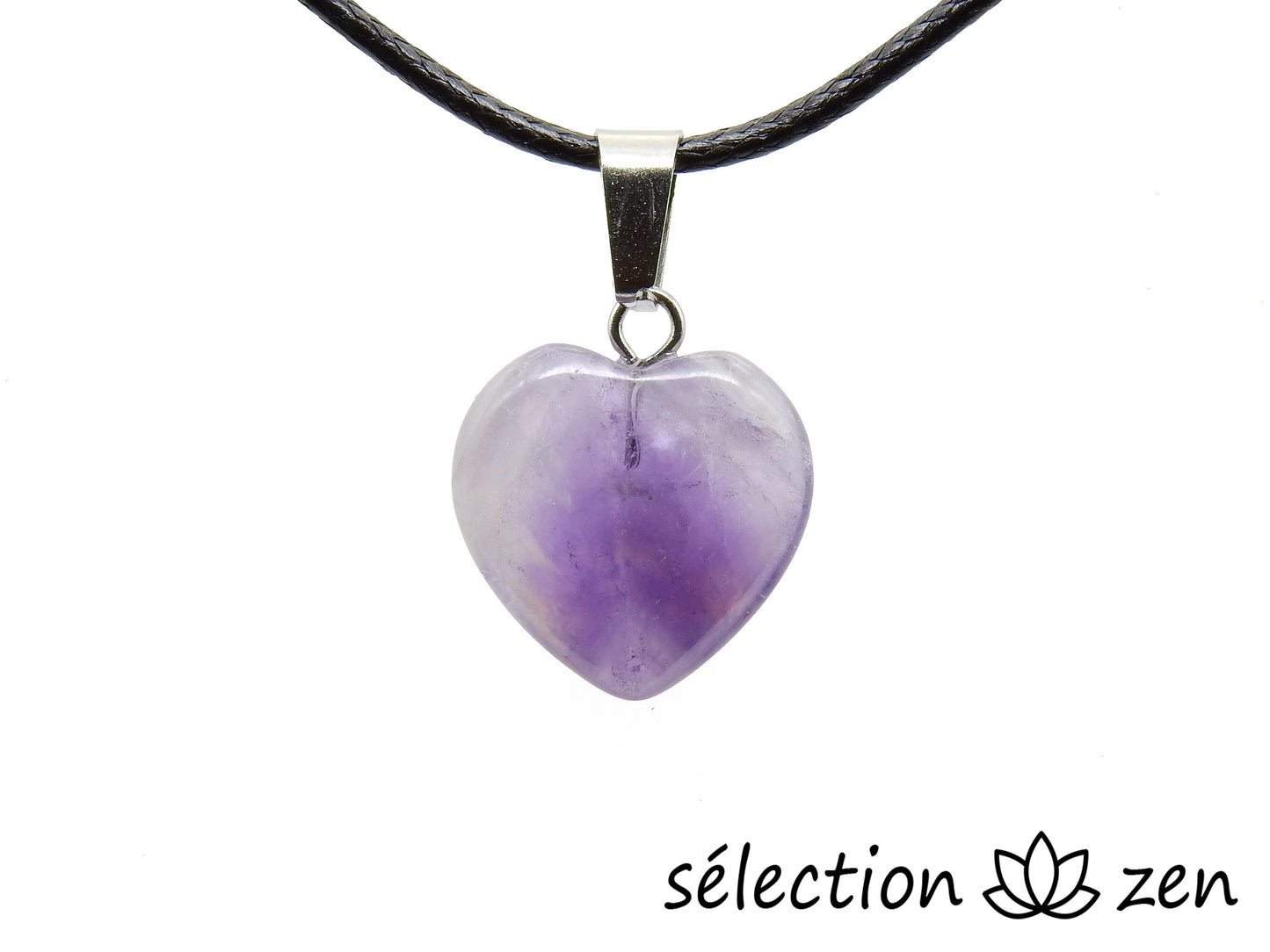 selection-zen pendentif cœur améthyste 1,5cm