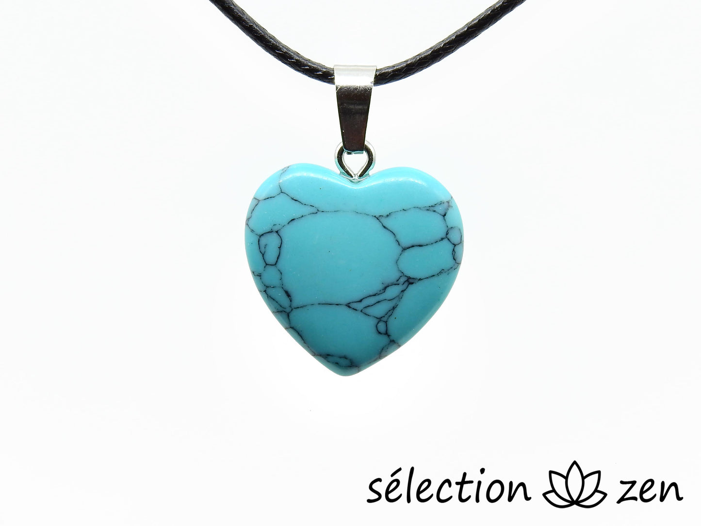 pendentif howlite turquoise coeur 2cm selection-zen