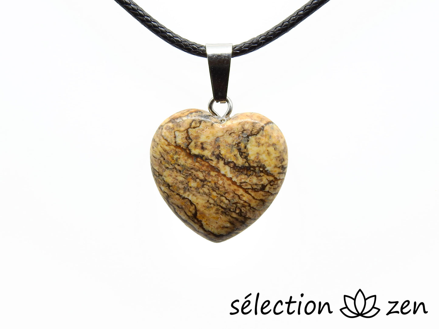 pendentif coeur 2cm jaspe paysage selection-zen