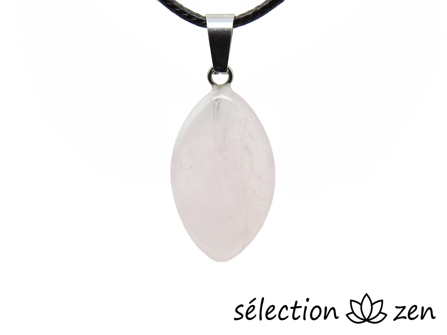 pendentif ellipse quartz rose selection zen