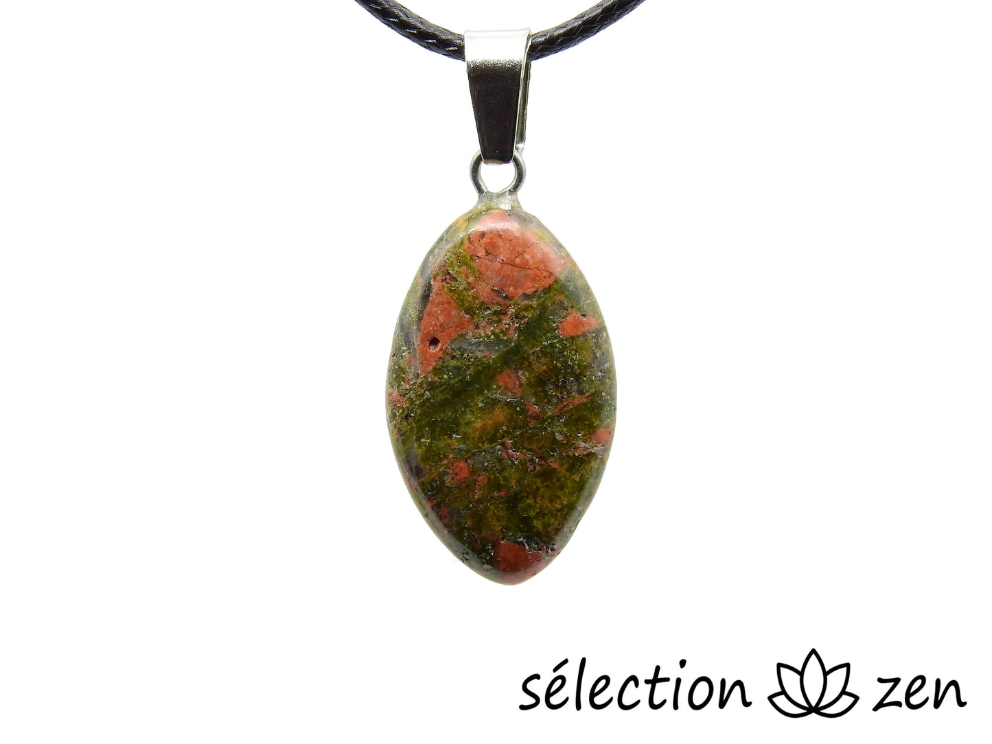 pendentif ellipse unakite selection-zen