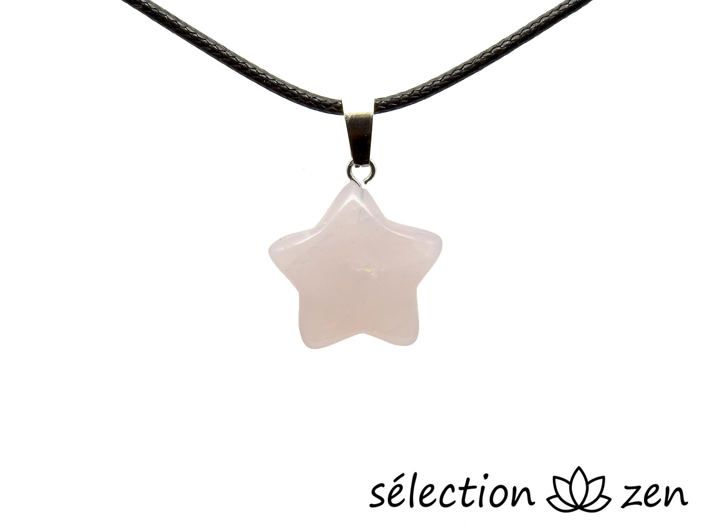 pendentif étoile quartz rose selection-zen