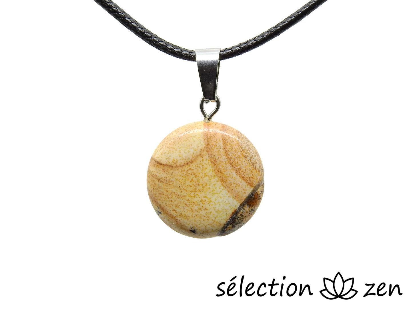 pendentif galet jaspe paysage selection-zen