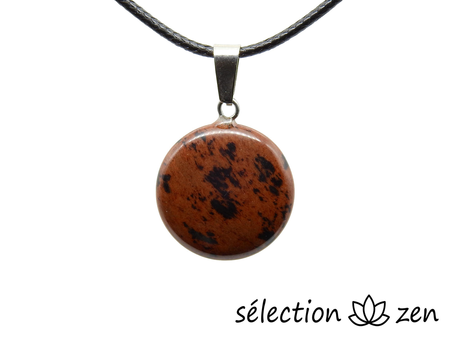 pendentif galet obsidienne mahogany selection-zen