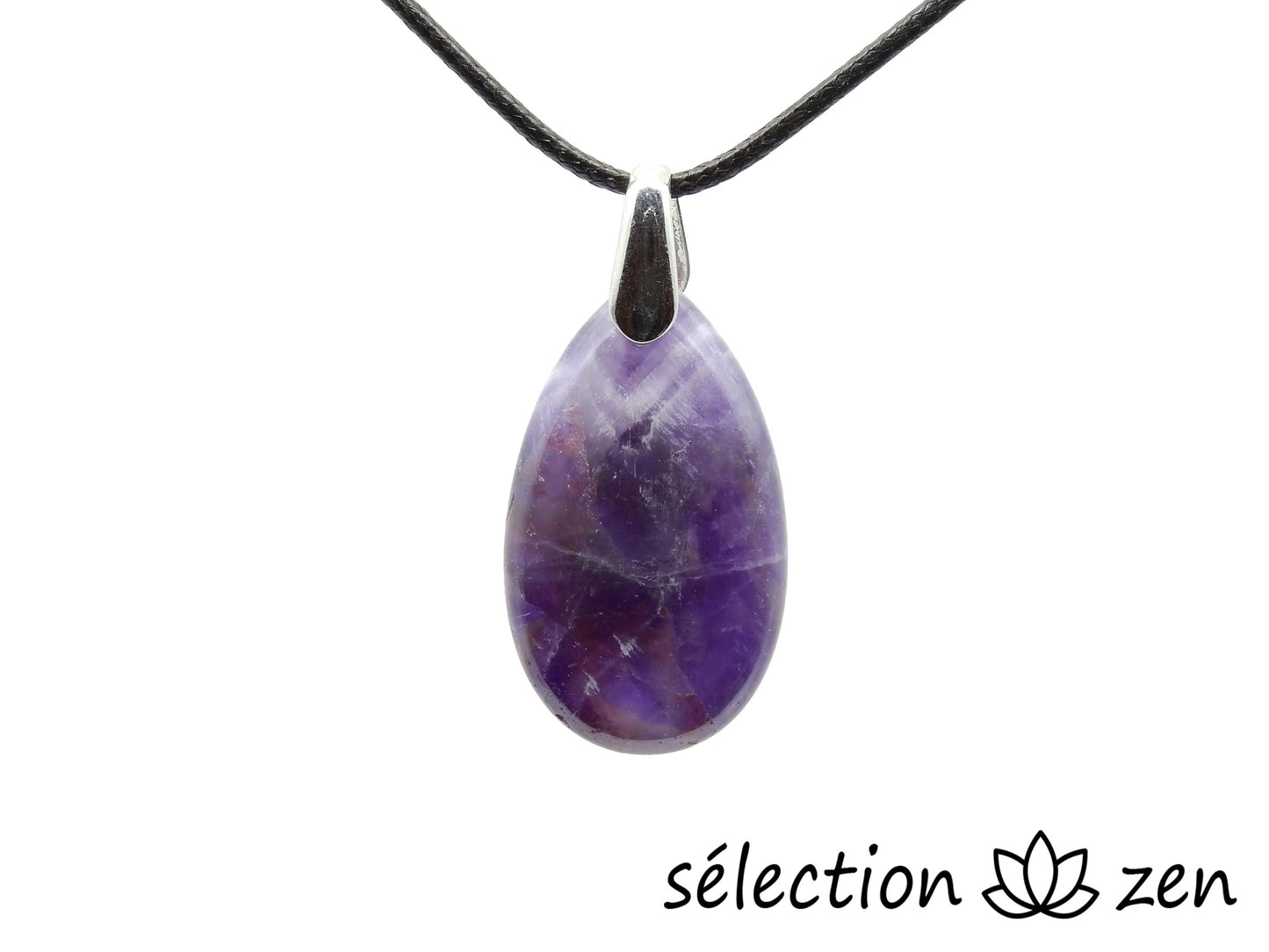 pendentif améthyste goutte 3.5cm selection zen