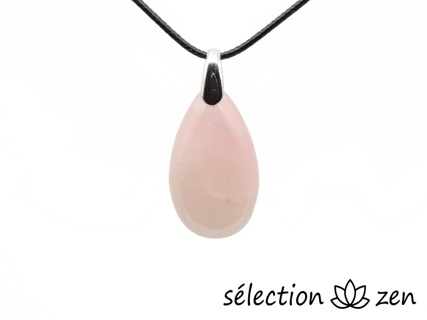 pendentif goutte quartz rose 3.5cm selection-zen