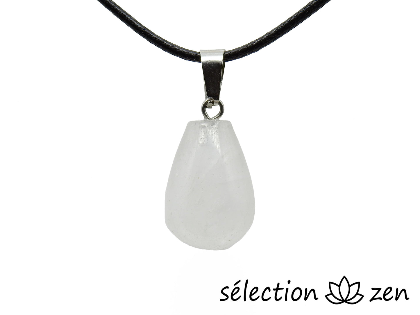 pendentif quartz blanc goutte d'eau selection-zen