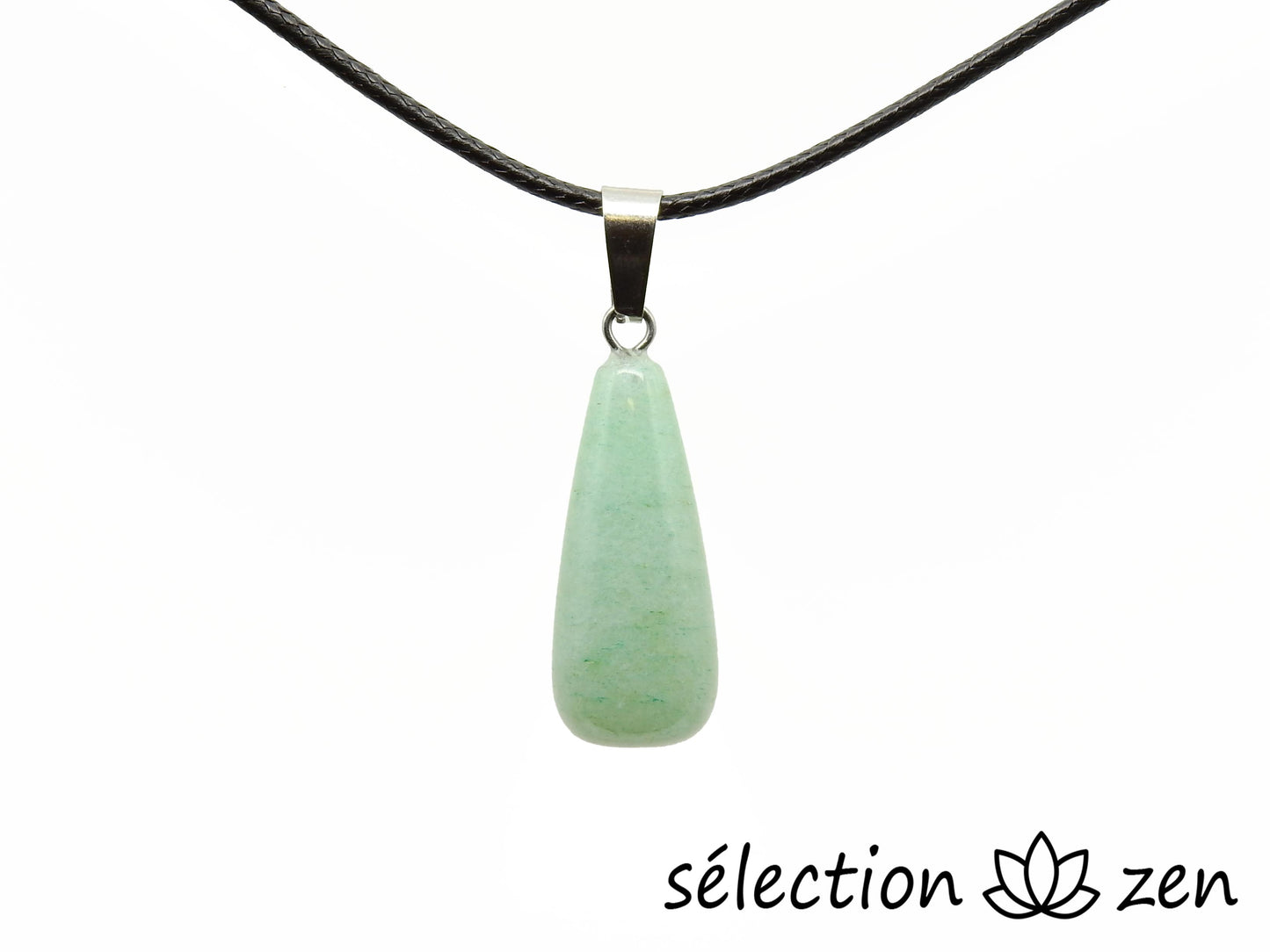 pendentif goutte longue aventurine selection zen