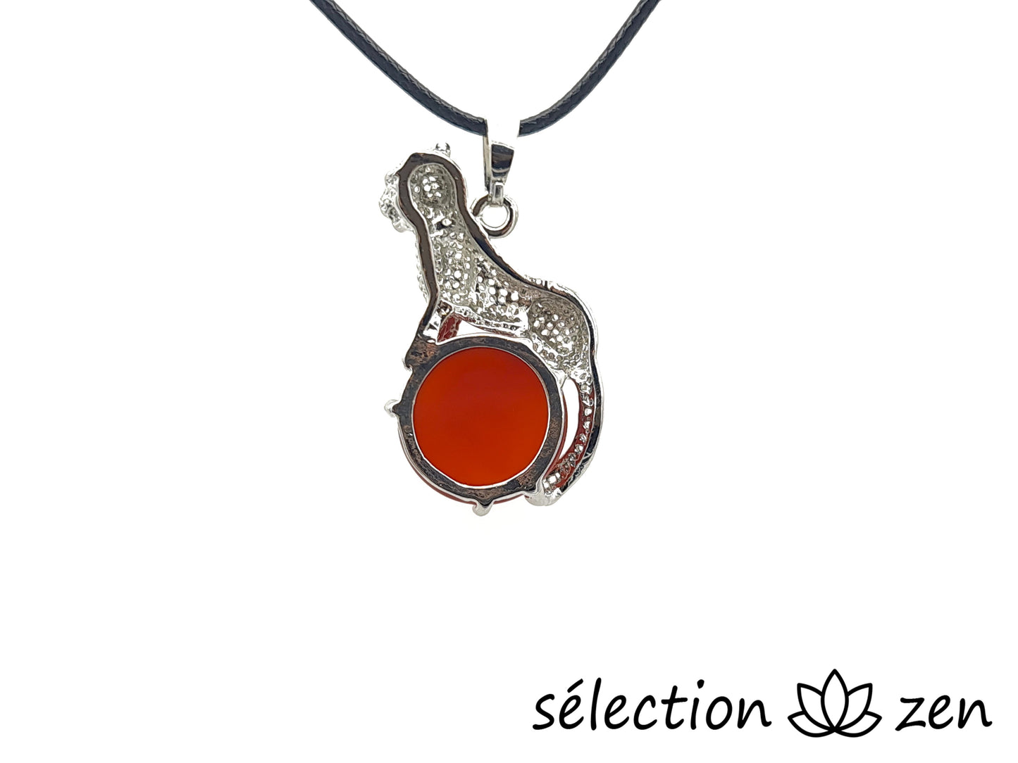 selection zen pendentif cornaline léopard
