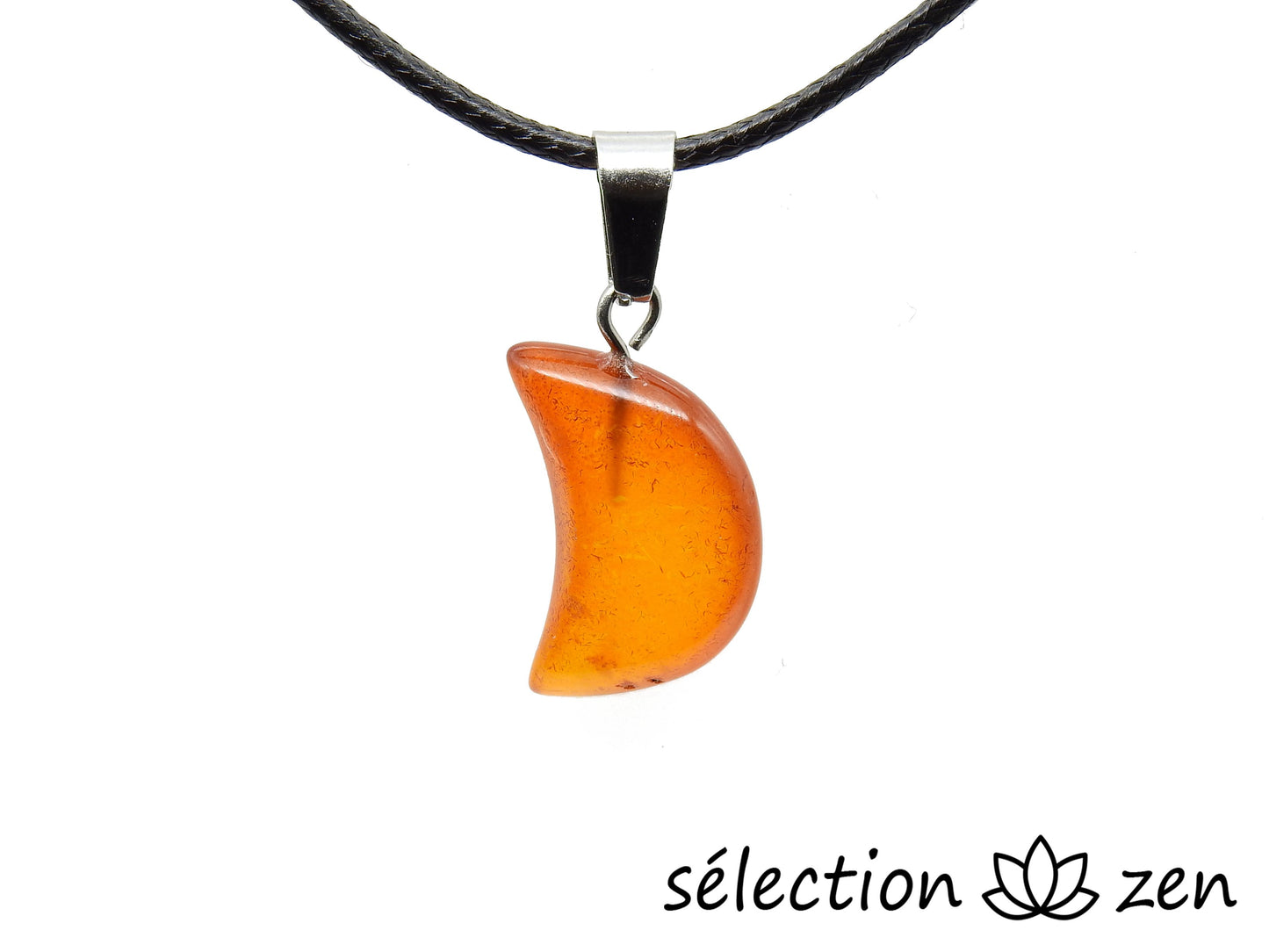 selection zen pendentif cornaline lune