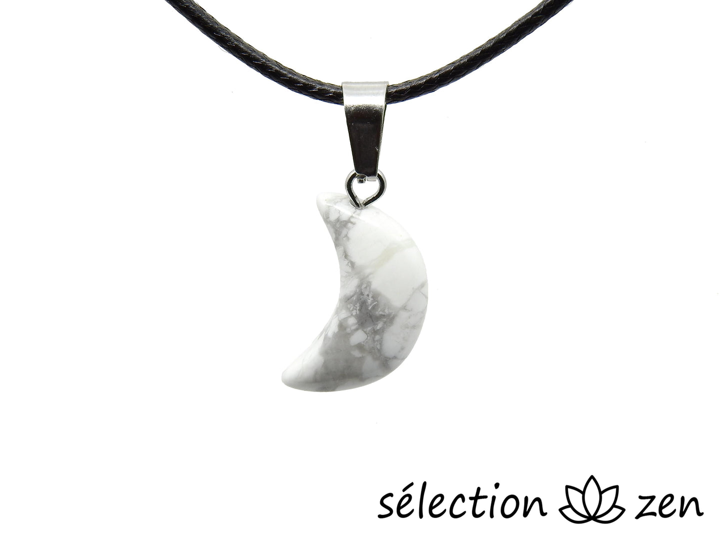 pendentif lune howlite blanche selection-zen