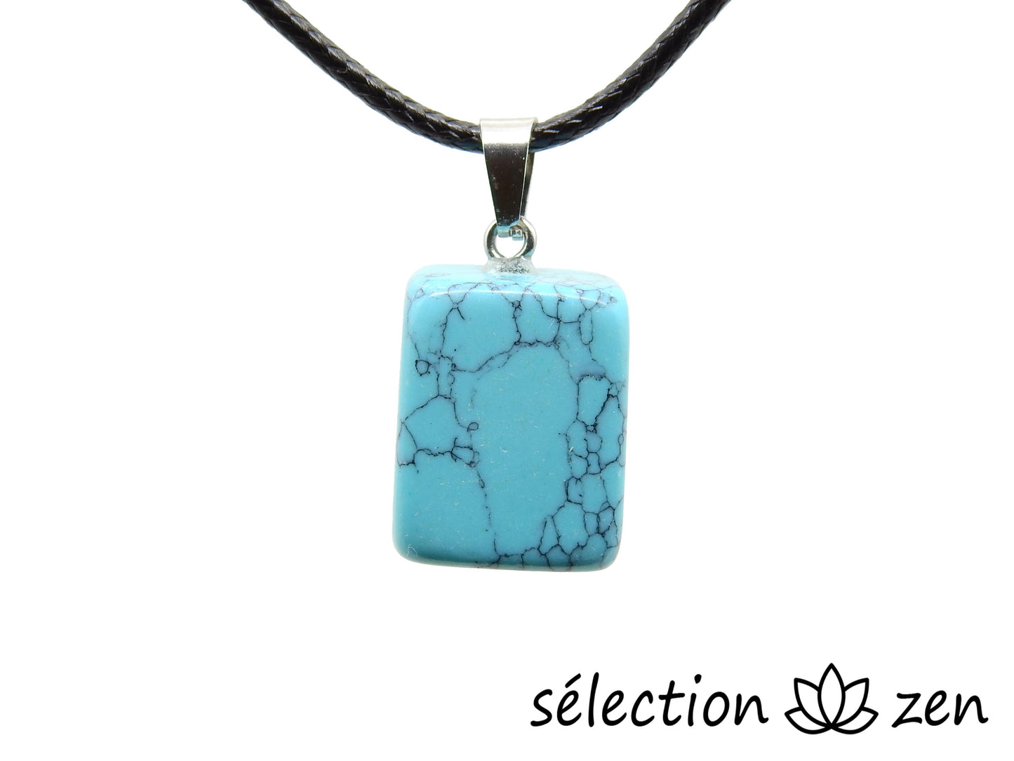 pendentif pierre roulée howlite turquoise selection zen