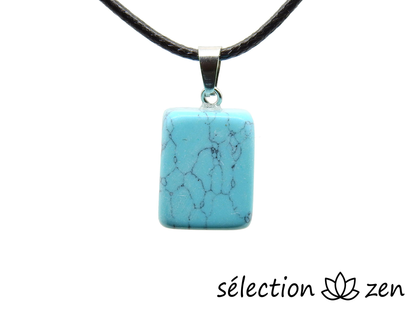 pendentif pierre roulée howlite turquoise selection-zen