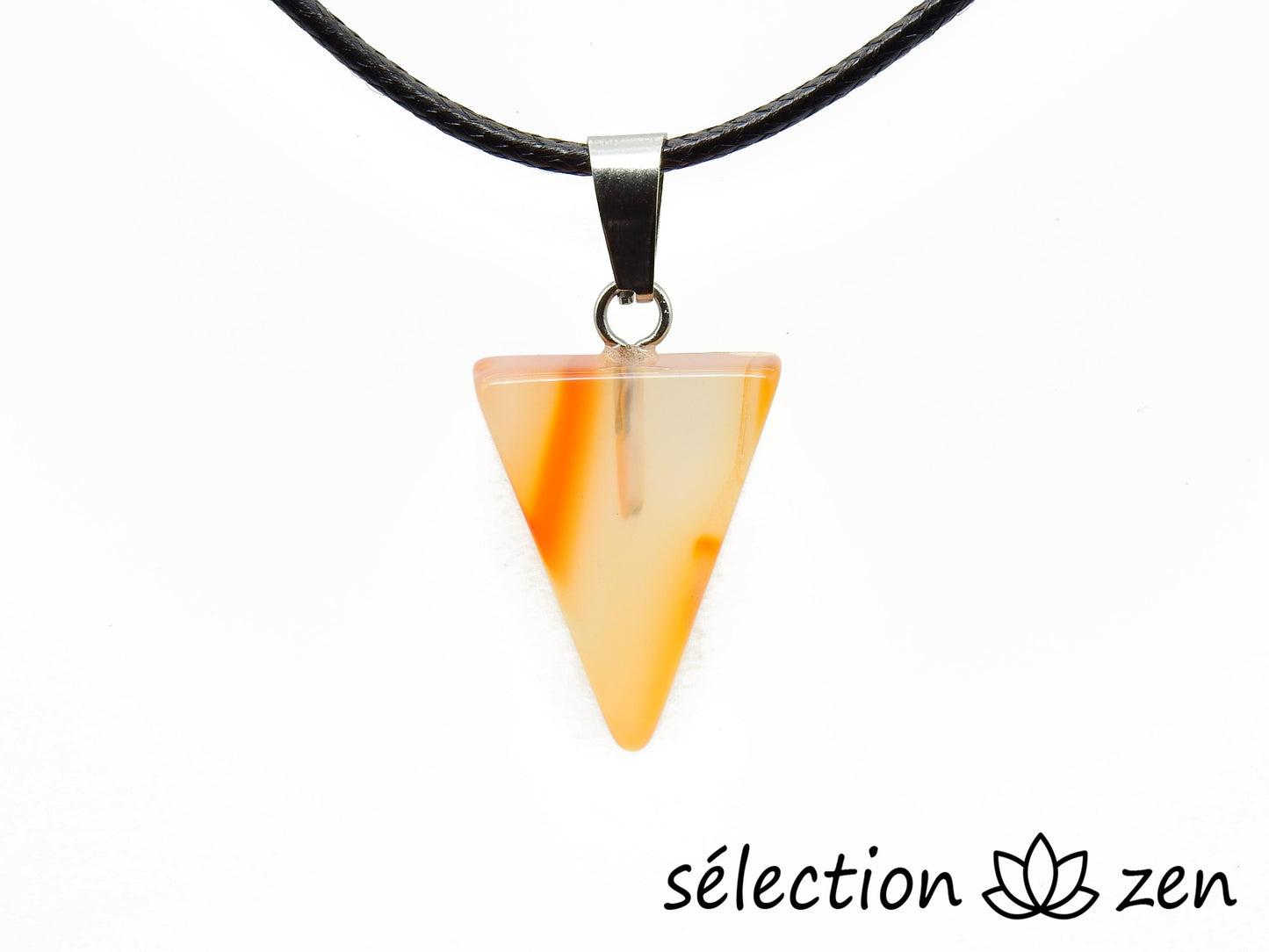 pendentif triangle cornaline selection-zen