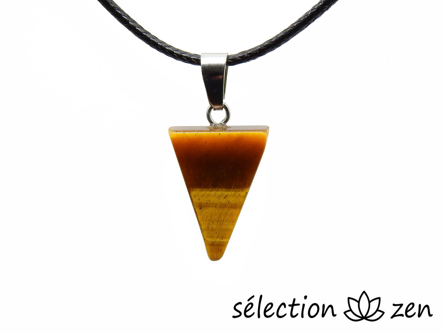 pendentif triangle oeil de tigre selection zen