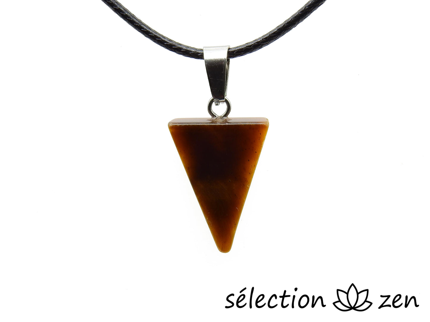 œil de tigre pendentif triangle selection zen