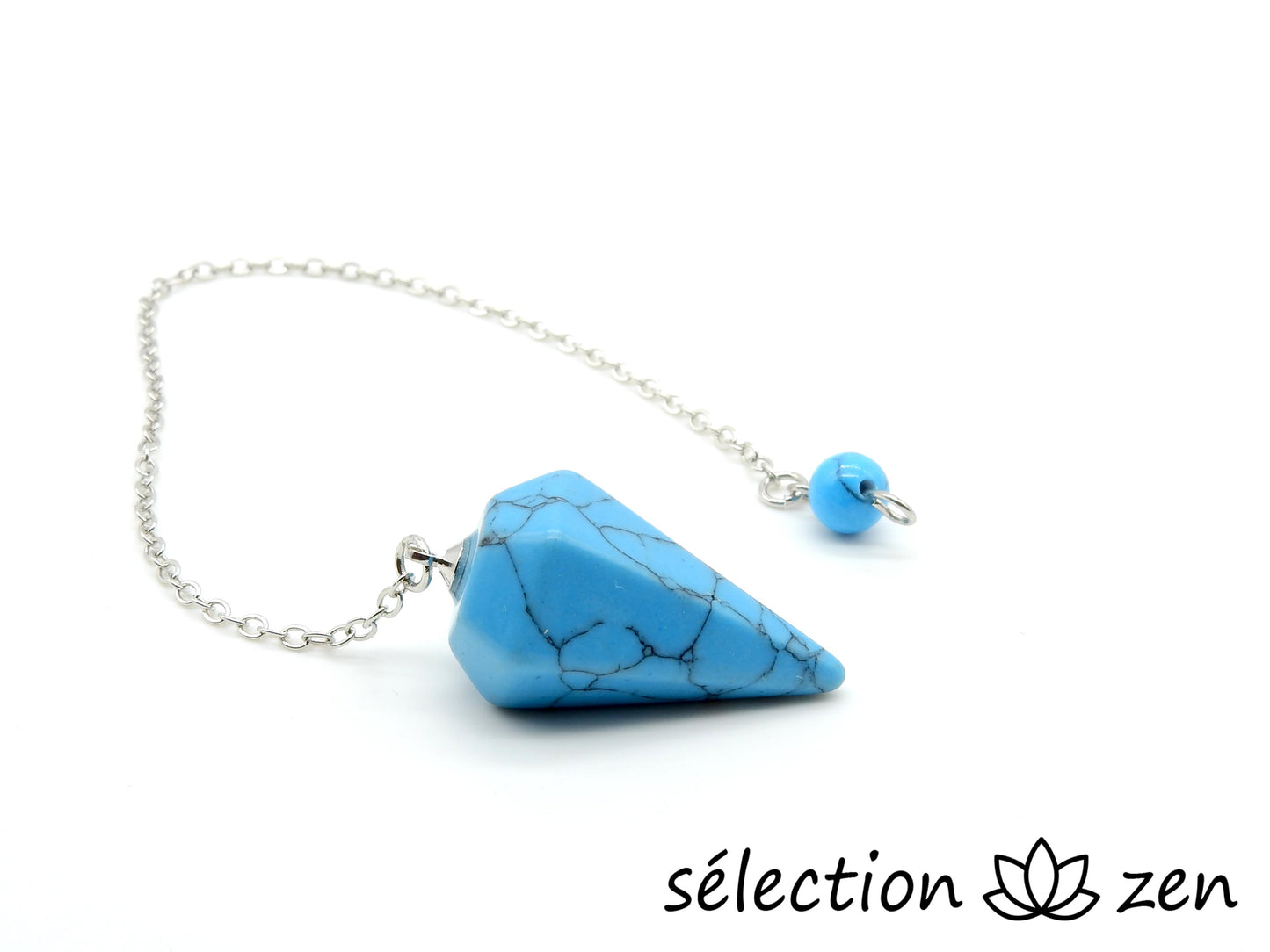 pendule pointe howlite bleue selection-zen