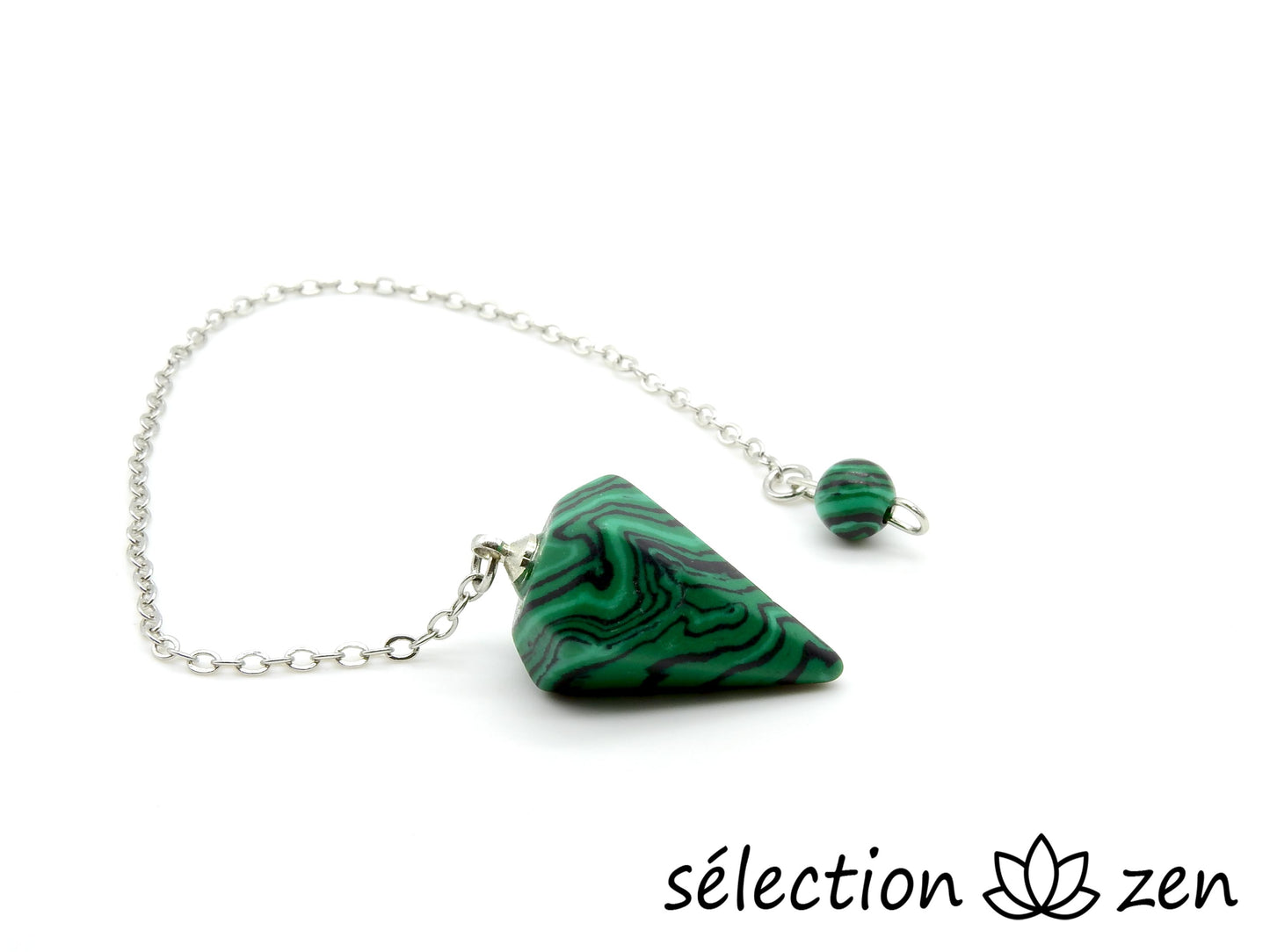 selection-zen pendule pointe malachite
