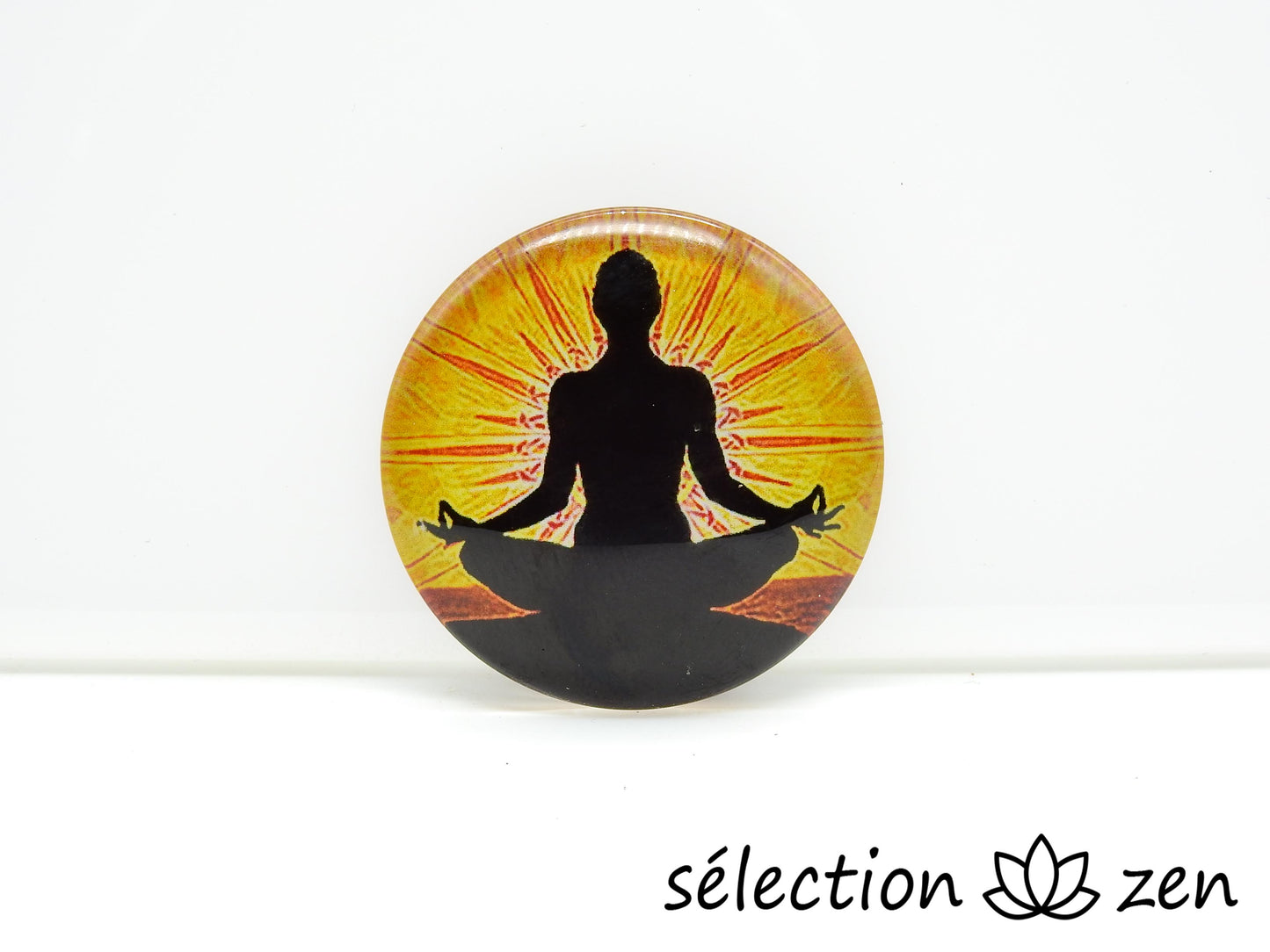 aimant magnet frigo silhouette méditation selection-zen