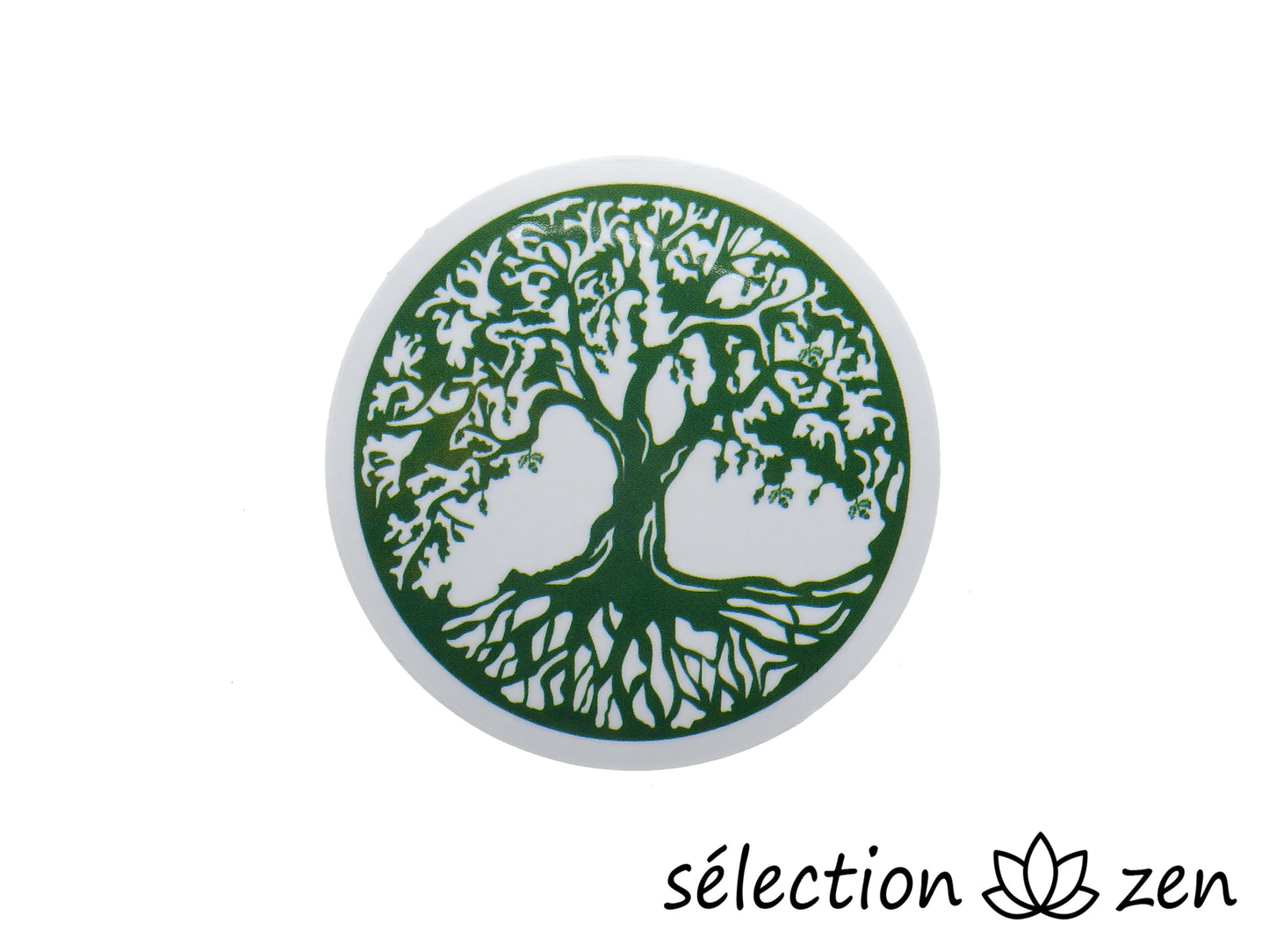 selection-zen autocollant arbre de vie vert et blanc