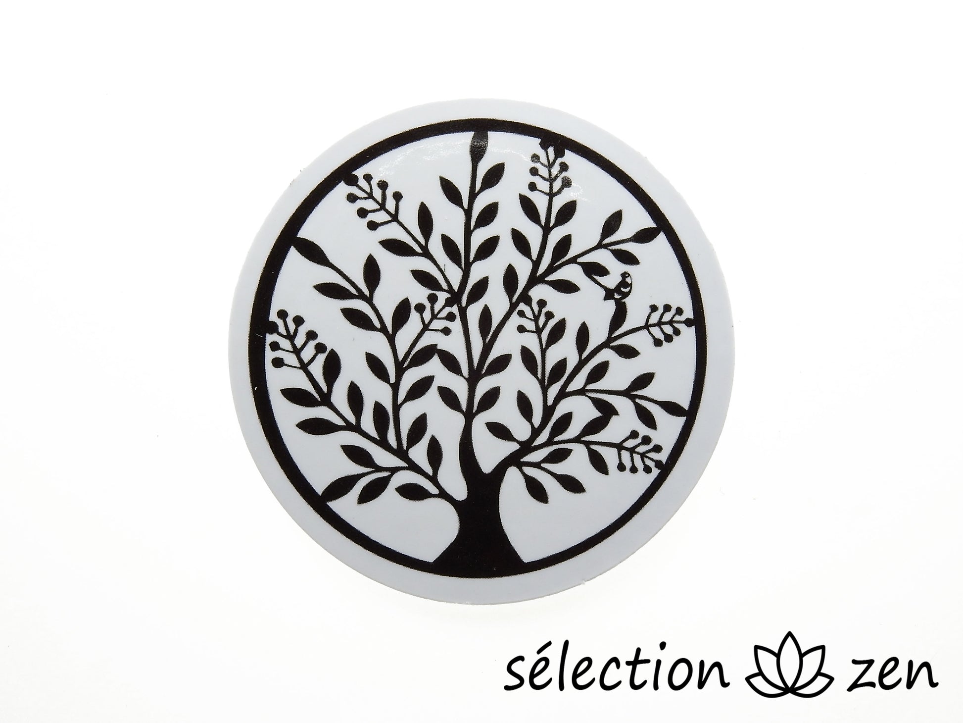 selection-zen autocollant arbre de vie noir et blanc