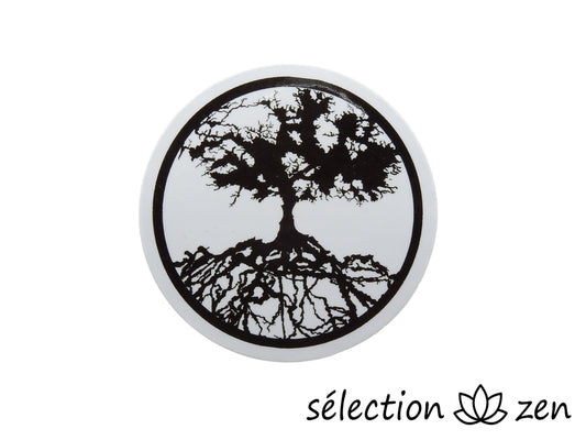 selection zen autocollant arbre de vie noir et blanc