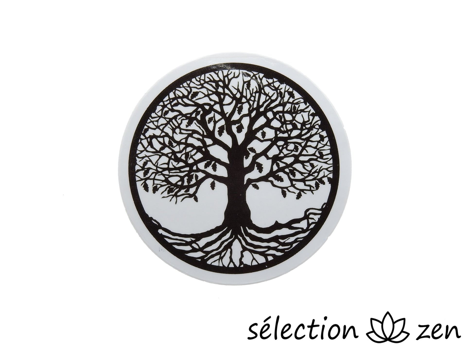 arbre de vie autocollant noir et blanc selection zen