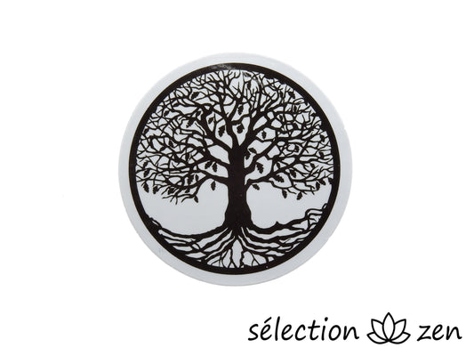 arbre de vie autocollant noir et blanc selection zen