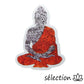 selection-zen autocollant bouddha noir et rouge fleurs selection zen