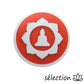 autocollant bouddha rouge et blanc selection zen