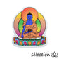 selection zen autocollant bouddha