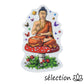 autocollant bouddha champignons et papillons selection-zen