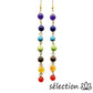 selection zen boucles d'oreilles 7 chakras 8mm crochet doré