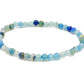 selection zen bracelet élastique4mm agate bleue