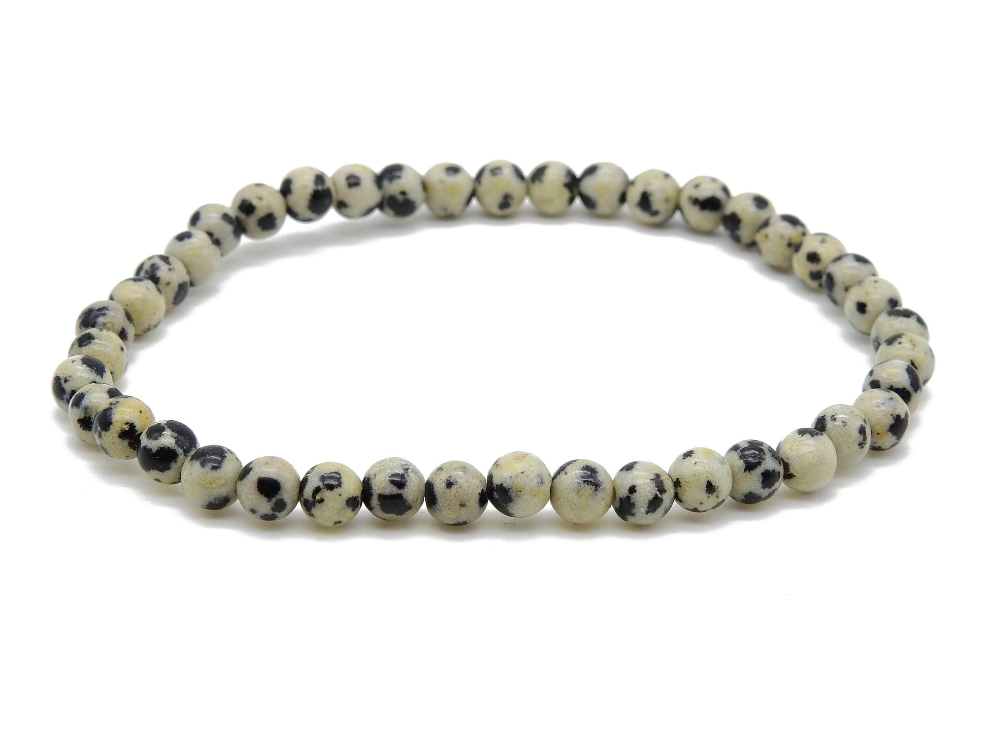 bracelet jaspe dalmatien 4mm élastique selection-zen