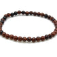 selection zen bracelet 4mm obsidienne mahogany élastique
